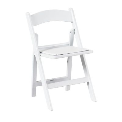 Image of Children's White Resin Folding Chair